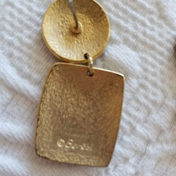 Vintage 1980s Edgar Berebi Enamel Earrings - Picture 4 of 4